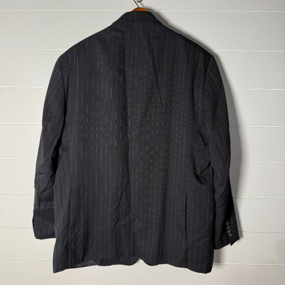 Lauren Ralph Lauren Black Pin Stripe 100% Wool Blazer Sports Coat Size 46R - Picture 5 of 9